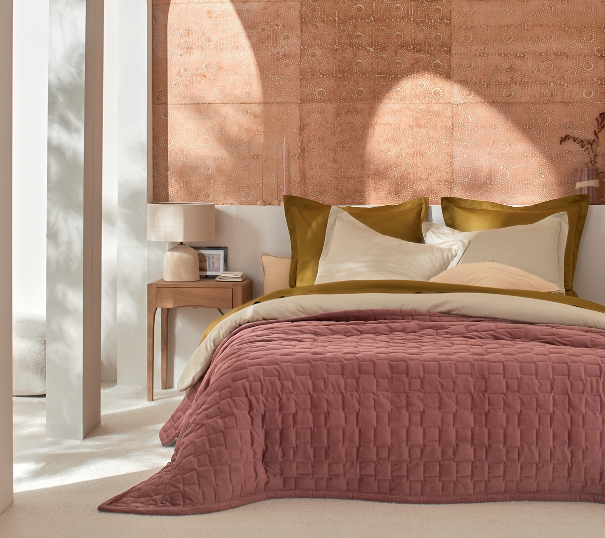 JETE DE LIT SPIRIT BOIS DE ROSE 