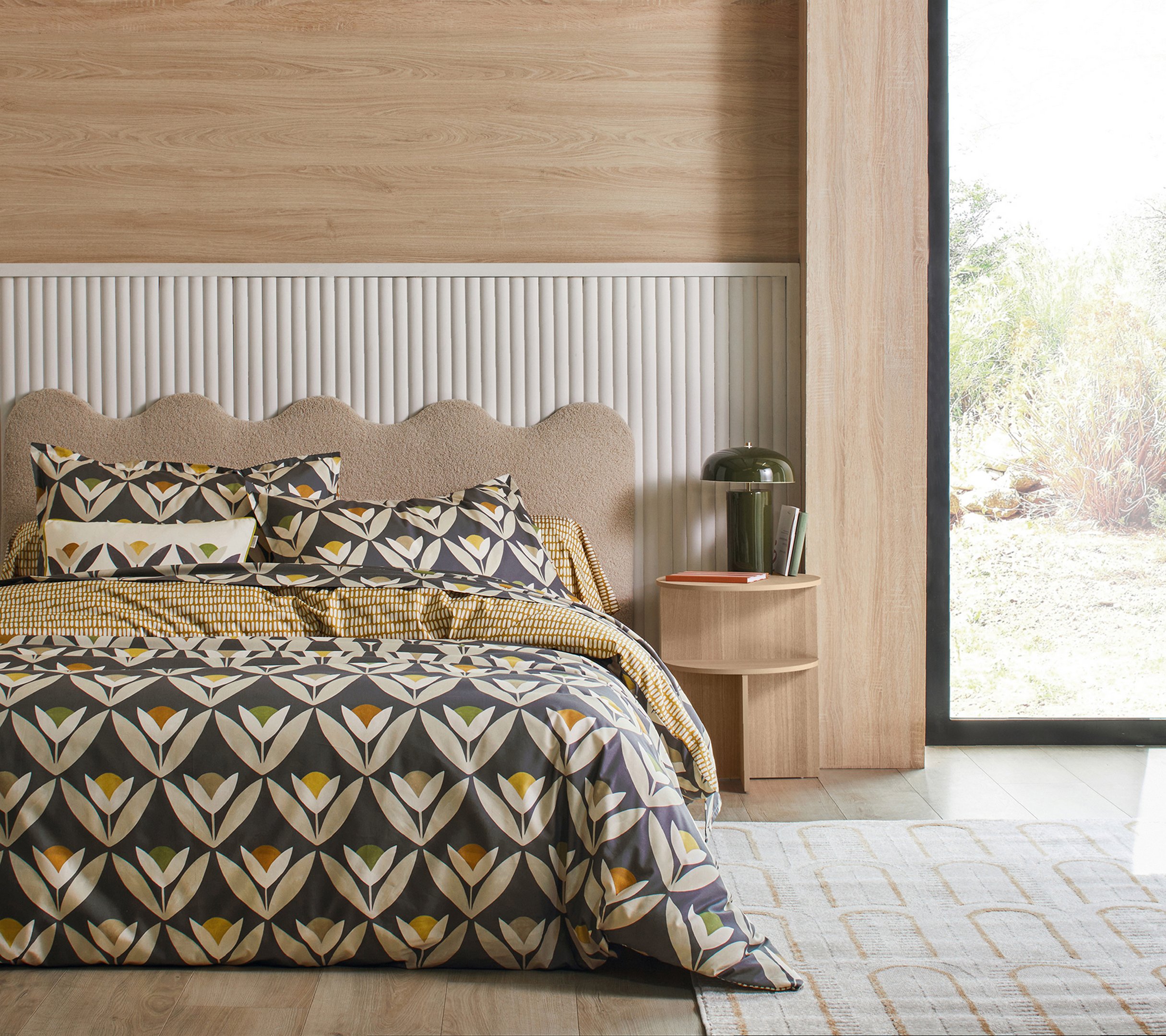 HOUSSE DE COUETTE TULIPES FUSAIN 
