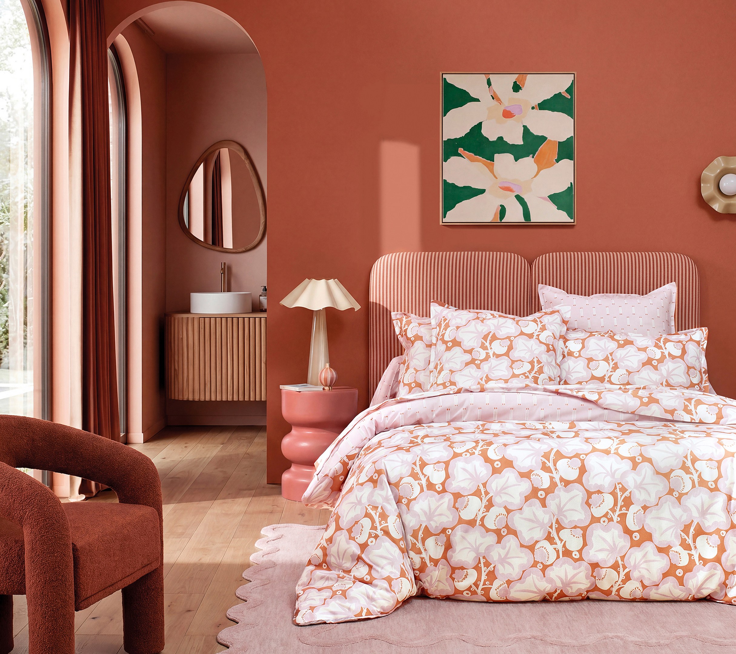 HOUSSE DE COUETTE POPPY CORAIL 