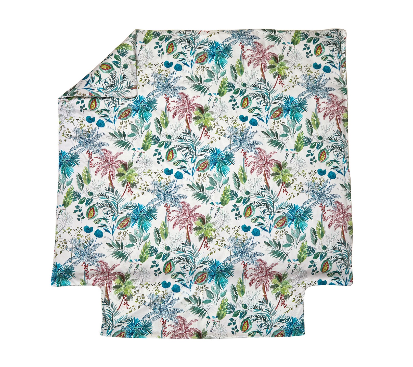 HOUSSE DE COUETTE PALMERAIE BLEU PAON 