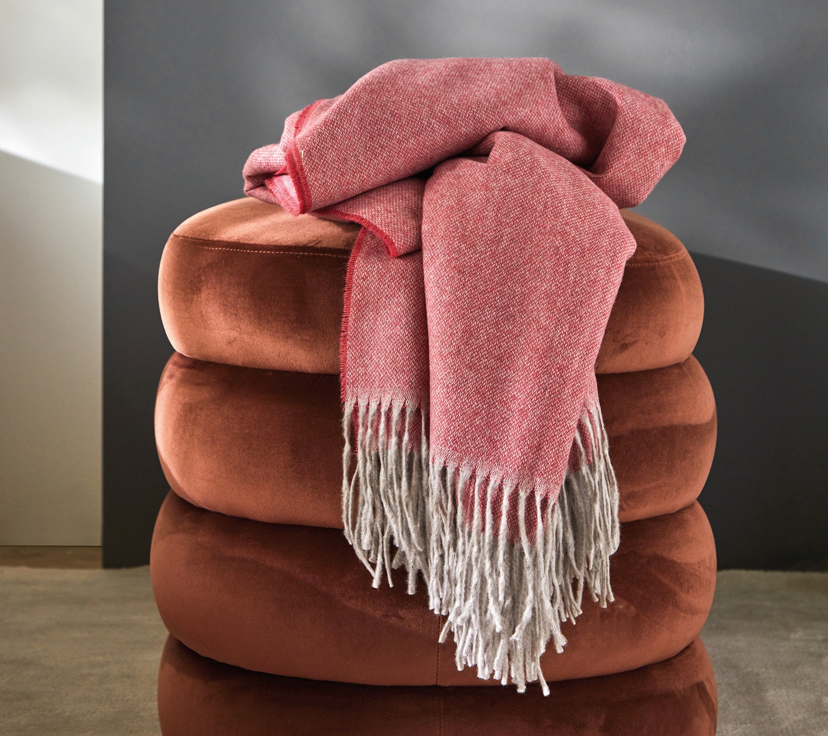 PLAID HIMALAYA BOIS DE ROSE 