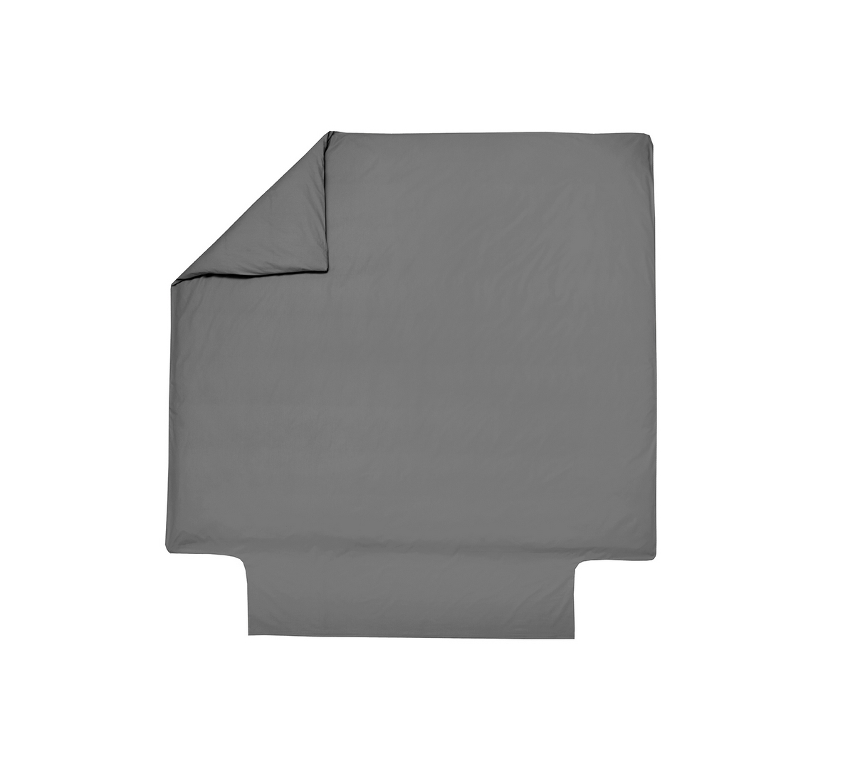 HOUSSE DE COUETTE UNI PERCALE ACIER 