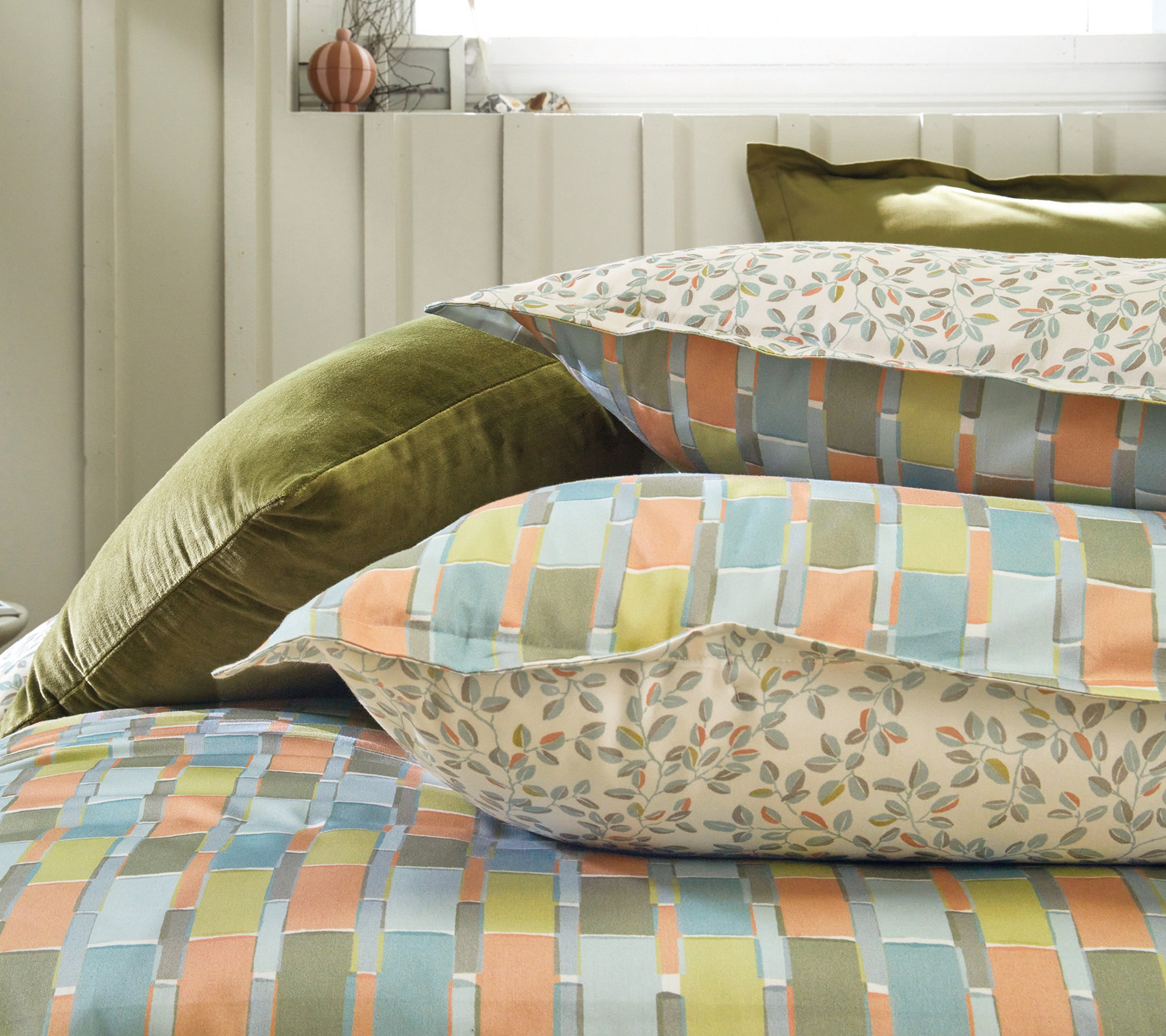 HOUSSE DE COUETTE MIX AND MATCH CELADON 